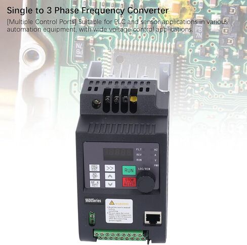 Fafeicy 0.75KW Variable Frequency Drive 8.4A Vector Frequency Inverter Converter with Efficient Cooling System Safety Features for Automation Equipment PID Control in Saudi Arabia