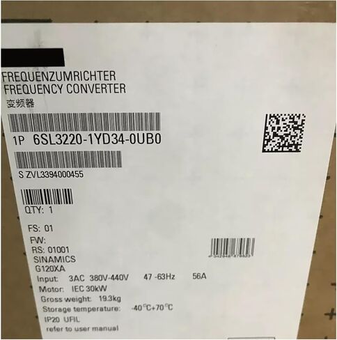 SMOCONE المعجل 6SL3220-1YD34-0UB0 محول التردد 6SL32201YD340UB0 مختوم في صندوق ضمان لمدة سنة واحدة 6SL3220-1YD34-0UB0 اشحن الآن in Kuwait
