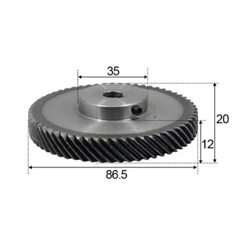 Steel Heavy Duty Motor Pinion Gear 1pcs Right Hand 45 Degree Helical Gear 1M60T Torque 1mod 60 Teeth 10mm Hole Outer Diameter 86.5mm in Saudi Arabia