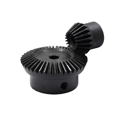 ترس ترس محرك فولاذي شديد التحمل زوج واحد من تروس نقل الحركة المخروطية بزاوية 90 درجة 5M20 أسنان + 40 فتحة معالجة 18 مم و20 مم نسبة تروس دقيقة 1:2 in Kuwait