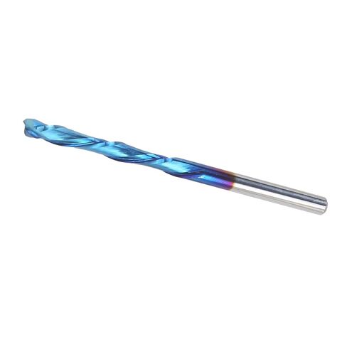 2 Flute End Mill Straight Shank Tungsten Steel Milling, CNC Engraving with Blue Coating, Double Flute Spiral Bit for Milling Low Carbon Steel, Aluminum, in Saudi Arabia