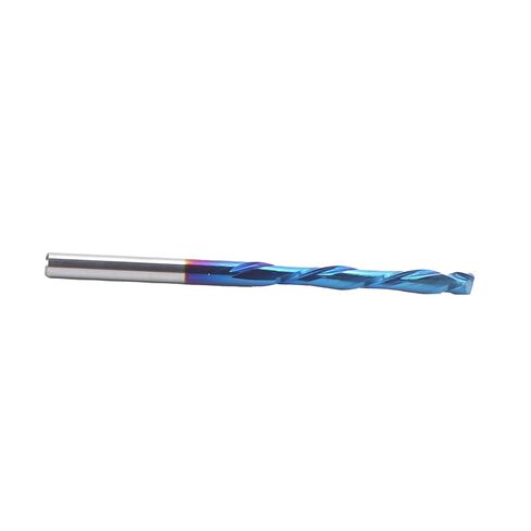 2 Flute End Mill Straight Shank Tungsten Steel Milling, CNC Engraving with Blue Coating, Double Flute Spiral Bit for Milling Low Carbon Steel, Aluminum, in Saudi Arabia