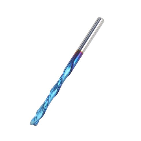 2 Flute End Mill Straight Shank Tungsten Steel Milling, CNC Engraving with Blue Coating, Double Flute Spiral Bit for Milling Low Carbon Steel, Aluminum, in Saudi Arabia