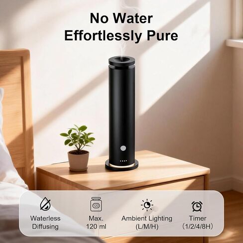 مجموعة أدوات توزيع الروائح العطرية بدون ماء مع 5 زيوت عطرية، ماكينة توزيع الروائح العلاجية الفاخرة من فئة الفنادق بمساحة 1500 قدم مربع، ناشرات هواء بوزن 4.06 أونصة/120 مل للمنزل والفنادق والمنتجعات الصحية الكبيرة in Kuwait