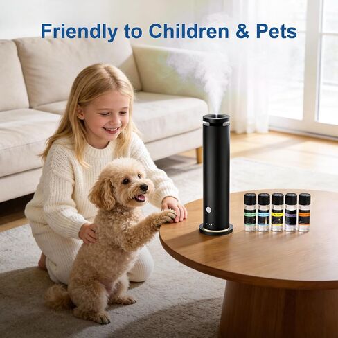 مجموعة أدوات توزيع الروائح العطرية بدون ماء مع 5 زيوت عطرية، ماكينة توزيع الروائح العلاجية الفاخرة من فئة الفنادق بمساحة 1500 قدم مربع، ناشرات هواء بوزن 4.06 أونصة/120 مل للمنزل والفنادق والمنتجعات الصحية الكبيرة in Kuwait