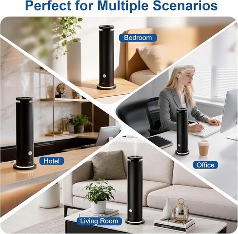 مجموعة أدوات توزيع الروائح العطرية بدون ماء مع 5 زيوت عطرية، ماكينة توزيع الروائح العلاجية الفاخرة من فئة الفنادق بمساحة 1500 قدم مربع، ناشرات هواء بوزن 4.06 أونصة/120 مل للمنزل والفنادق والمنتجعات الصحية الكبيرة in Kuwait