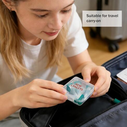 Diabetes Travel Supplies Case Accessories - Mini Plastic Box for Diabetic Needle Test Strips Disposal Storage Containers Organizer in Kuwait