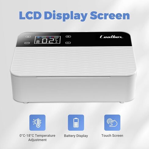 Portable Insulin Cooler Travel Case TSA Approved, Mini Insulin Fridge Box, Portable Insulin Refrigerator, Diabetic Insulin Cooler, Temperature Control LED Display, Rechargeable Battery in Kuwait