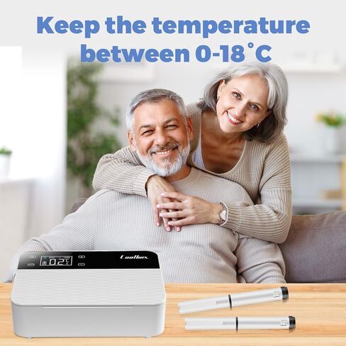 Portable Insulin Cooler Travel Case TSA Approved, Mini Insulin Fridge Box, Portable Insulin Refrigerator, Diabetic Insulin Cooler, Temperature Control LED Display, Rechargeable Battery in Kuwait