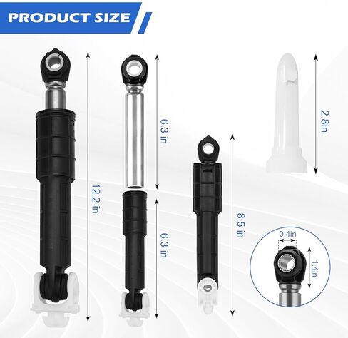 WH01X20826 Washer Shock Absorber Compatible with GE Washer models, Replaces WH01X10343 WH01X10385 WH01X10425 WH01X10260-4 Pack with 4 mounting pins in Saudi Arabia