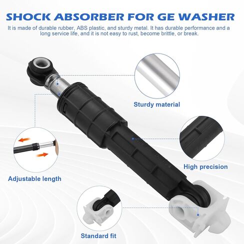 WH01X20826 Washer Shock Absorber Compatible with GE Washer models, Replaces WH01X10343 WH01X10385 WH01X10425 WH01X10260-4 Pack with 4 mounting pins in Saudi Arabia