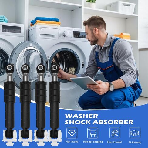 WH01X20826 Washer Shock Absorber Compatible with GE Washer models, Replaces WH01X10343 WH01X10385 WH01X10425 WH01X10260-4 Pack with 4 mounting pins in Saudi Arabia