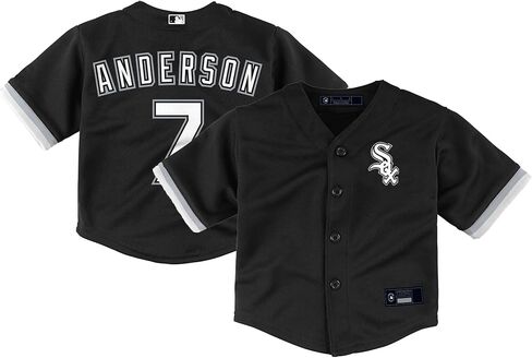 Outerstuff Tim Anderson Chicago White Sox #7 MLB Infant Toddler Black Alternate Player Jersey in Saudi Arabia