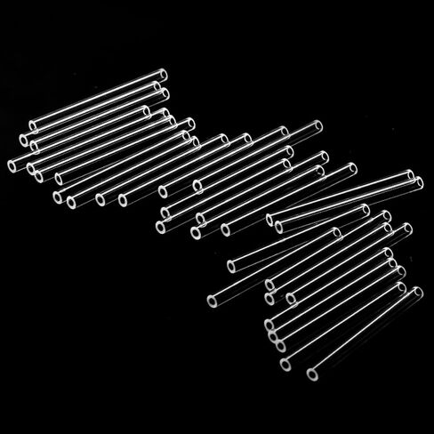 Quartz Capillary Glass Tubes Capillary Tubes Optical Laboratory Consumables LAB Supply, Length/100mm (50, φ1.5mm * φ0.8mm) in Saudi Arabia