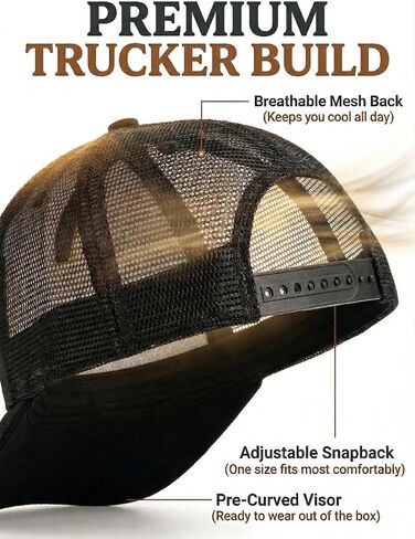 Leather Patch Truker Hat for Men & Women in Saudi Arabia