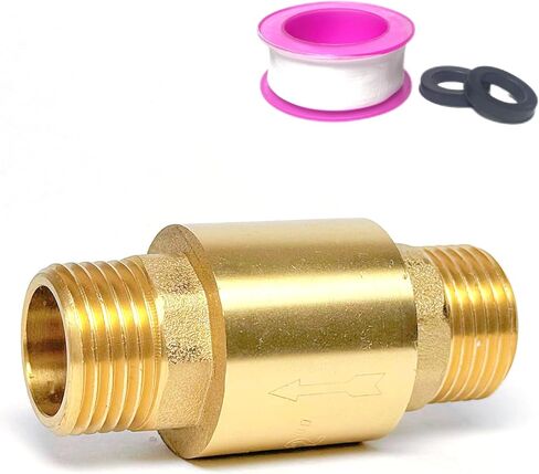 صمام فحص نحاسي DN15 1/2 بوصة أنبوب ذكر × أنبوب ذكر، يمنع التدفق الخلفي للمياه، موصلات أنابيب المياه، مناسب لبرج المياه، حديقة الكرفان، سخان المياه، أنابيب المياه، محولات السباكة، موصلات الأنابيب in Kuwait
