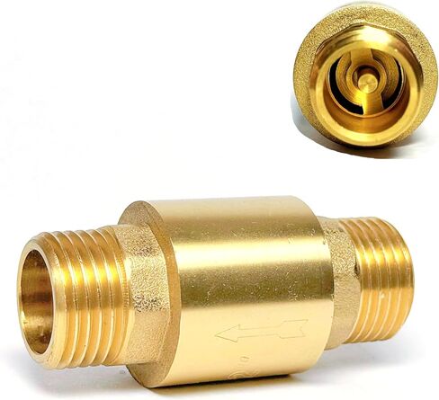 صمام فحص نحاسي DN15 1/2 بوصة أنبوب ذكر × أنبوب ذكر، يمنع التدفق الخلفي للمياه، موصلات أنابيب المياه، مناسب لبرج المياه، حديقة الكرفان، سخان المياه، أنابيب المياه، محولات السباكة، موصلات الأنابيب in Kuwait