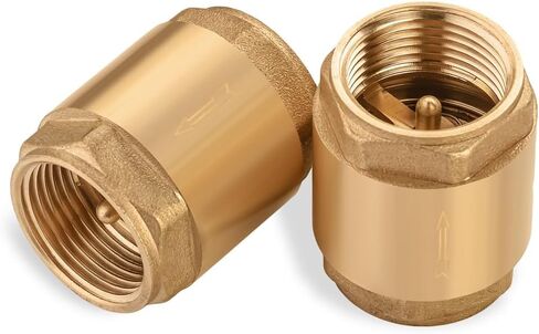 2 pcs Brass One Way Check Valve 3/4" Female Backflow Preventer, Check Valve for Repair NPT Female Thread Brass Float Reinforced - 0,75 inch Float Brass in Saudi Arabia