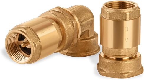 2 pcs Brass One Way Check Valve 3/4" Female Backflow Preventer, Check Valve for Repair NPT Female Thread Brass Float Reinforced - 0,75 inch Float Brass in Saudi Arabia