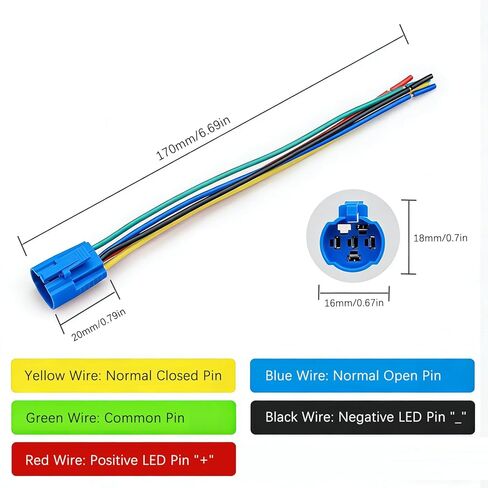16mm LED Push Button Switch, 12V DC Self-Locking, Black Housing, 0.63" Mounting Hole (Black Shell-Blue) in Saudi Arabia
