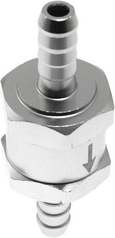 Maxmoral 3PCS 1/4 5/16 3/8 Inch Fuel One Way Check Straight Through Valve for Gasoline Diesel Lines Aluminum Alloy Silver 6 8 10mm for Vacuum Systems in Saudi Arabia