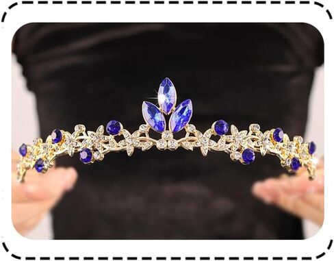 Gold Wedding Crystal Tiaras and Crowns for Women Rhinestone Bridal Queen Crown Princess Headpiece Hair Accessories for Birthday Wedding Pageant Party Prom in Saudi Arabia