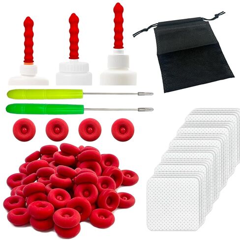 SNAIL GARDEN 102Pcs Reusable Caulk Caps with Scratch Awl & Cleaning Pads, Elastic Caulk Tube Sealer Caps for Sealing Various Caulking Tubes in Saudi Arabia