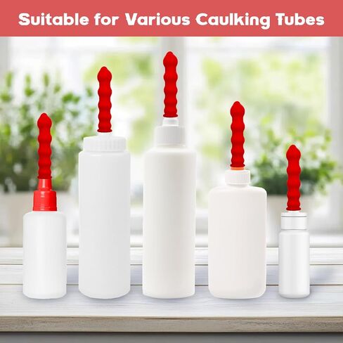 SNAIL GARDEN 102Pcs Reusable Caulk Caps with Scratch Awl & Cleaning Pads, Elastic Caulk Tube Sealer Caps for Sealing Various Caulking Tubes in Saudi Arabia