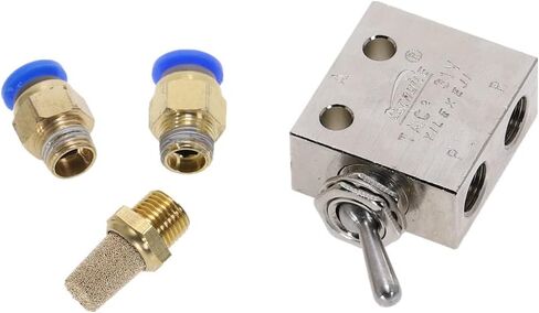 Air Valve, Mechanical Toggle Switch, TAC2-31V 1/8" PT Thread 2 Position 3 Way Toggle Lever Pneumatic Switchs Valves Fittings in Saudi Arabia
