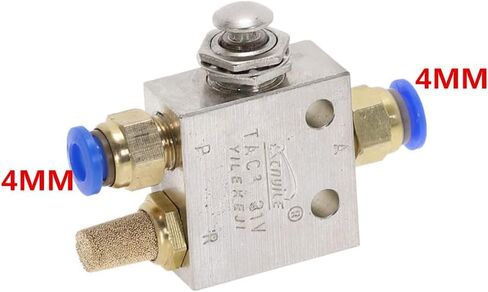 Air Valve, Toggle Switch, TAC2-31P 1/8"" Male Thread 2 Position 3 Way Metal Push Button Switchs Mechanical Pneumatic Exhaust Valves Fittings in Saudi Arabia
