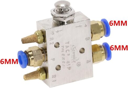 صمام الهواء، مفاتيح التبديل، TAC2-41P 1/8 بوصة خيط ذكر 2 موضع 5 اتجاهات مفتاح ضغط معدني تركيبات صمامات العادم الهوائية الميكانيكية in Saudi Arabia