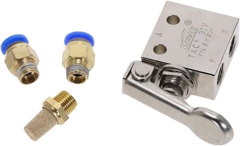 Air Valve, Toggle Switch, TAC2-31V 1/8"" Thread 2 Position 3 Way Spring Return Lever Pneumatic Mechanical Switch Valves Fittings in Saudi Arabia