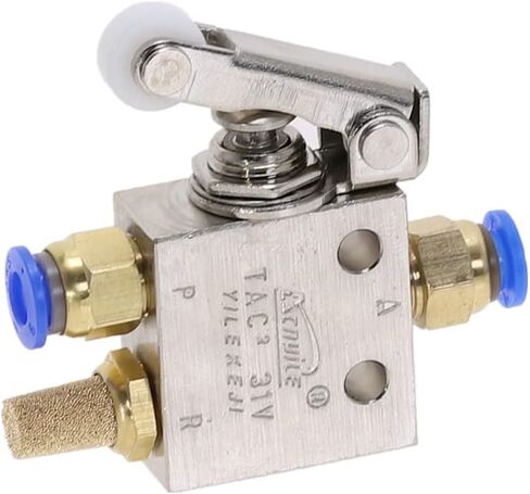 Air Valve, Toggle Switch, TAC2-31P 2 Position 3 Way Roller Lever Mechanical Pneumatic Exhaust Valves 1/8" Female Thread Fittings in Saudi Arabia
