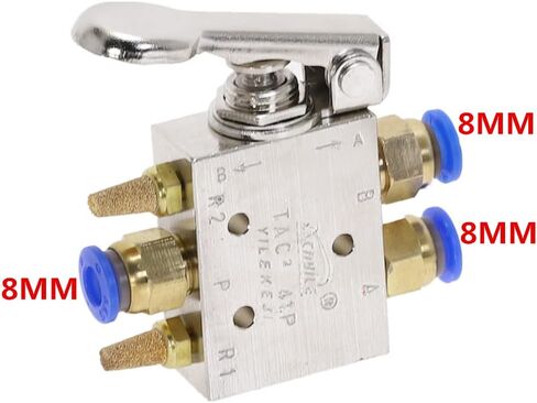 Air Valve, Toggle Exhaust Switch, Mechanical Valves TAC2-41P 2 Position 5 Way 1/8" Spring Return Lever Pneumatic Switchs Fittings in Saudi Arabia