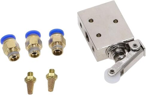 Air Valve, Exhaust Toggle Switch, TAC2-41P 2 Position 5 Way Roller Lever Switchs Mechanical Pneumatic Valves 1/8"" Female Thread Fittings in Saudi Arabia