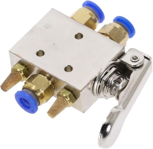 Air Valve, Toggle Exhaust Switch, Mechanical Valves TAC2-41P 2 Position 5 Way 1/8" Spring Return Lever Pneumatic Switchs Fittings in Saudi Arabia