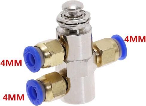 Air Valve, Exhaust Toggle Switch, 2 Position 5 Way ON/Off M5 Thread Push Button Switchs TV-4P Pneumatic Mechanical Valves Fiittings in Saudi Arabia