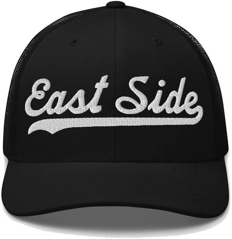East Side Hat East Side Trucker Hat Baseball Script Embroidered Cap Vintage Sports Mesh Swoosh Gift Souvenir Headwear PA in Saudi Arabia
