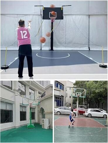Basketballtrainer Outdoor Basketball Return Net Attachment Large Hoop Rebounder for BackCourt Returner Trainer for Shooting Easy Assembly in Saudi Arabia