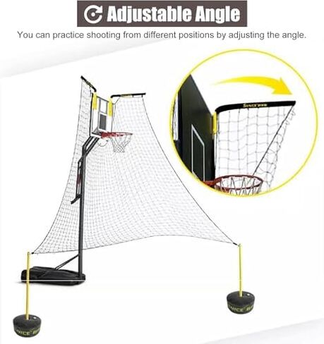 Basketballtrainer Outdoor Basketball Return Net Attachment Large Hoop Rebounder for BackCourt Returner Trainer for Shooting Easy Assembly in Saudi Arabia