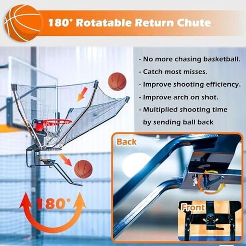 Shot Basketball Returner Ball Server Suspended Rebounder Net Return Attachment for Training Efficiency Outdoor Hoop for Par in Saudi Arabia