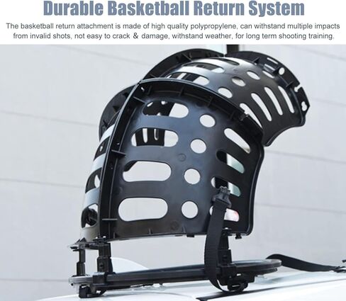 Basketballtrainer Basketball Shot Returner Simple Return Attachment for Hoop 360° Rotatable Chute，Ball Training Aid in Saudi Arabia