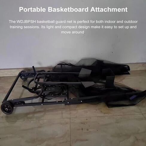 جهاز إرجاع كرة السلة مزود بحلقة مرفقة على عجلات للتدريب عالي التحمل لمدربي الكرة وشبكات ارتداد سوداء in Saudi Arabia
