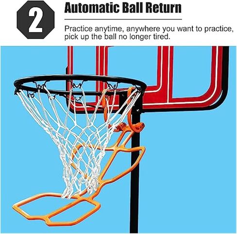 Basketball Hoop Returner Shot Return Apparatus Orange Aid for Adult Kids School Attachment Shooting Trainer in Saudi Arabia
