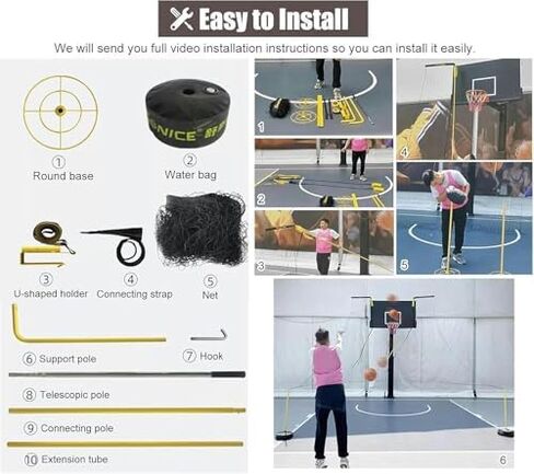 Shot Basketball Returner Return Net Attachment - Large Hoop Rebounder for BackCourt Trainer for Shooting Easy Assembly Outdoor in Saudi Arabia