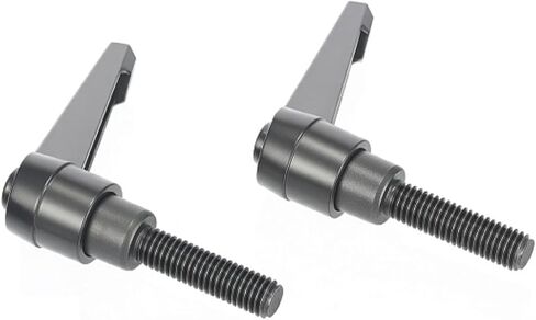 M4/M5/M6/M8/M10/M12/M14/M16 Handle Adjustable Clamping Lever Male/Female Threaded Push Button Ratchet Black 2 Pcs(M5*40-male) in Saudi Arabia