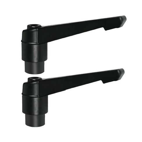2 Pack M10 x 80/114 Adjustable Knobs Handle Female Thread Push Button Ratchet for Lathe Machinery, Black(M10*80) in Saudi Arabia