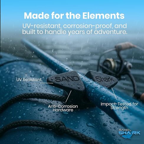 مجموعة مكونة من قطعتين من حامل مجداف الكاياك ومجموعة المرابط - ملحقات قوارب الكاياك المثبتة على المسار لصيد الأسماك والترفيه - مقاومة للطقس، مادة قوية ومرنة - تناسب أنظمة مسارات قوارب الكاياك القياسية in Kuwait