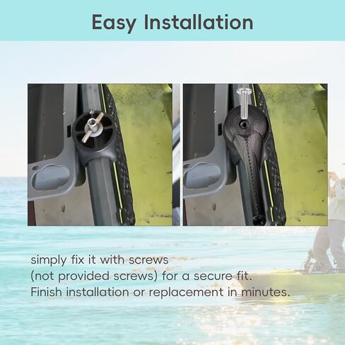 مقبض توجيه مكون من قطعتين لـ Hobie Pro Angler، مقبض كاياك مناسب لـ PA12 PA14 PA17t Tandem Island Adventure Island، مقابض توجيه الدفة البديلة لملحقات Hobie Kayak، سهلة التركيب in Kuwait