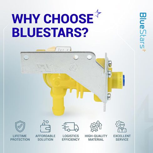 [2025 UPGRADED] BlueStars 000009120 000008483 Water Inlet Valve for Manitowoc Ice Machine models SY0454A ID0302A ID0303W ID0523W - Replaces 00009120 00008487 00008483 33129026 in Saudi Arabia